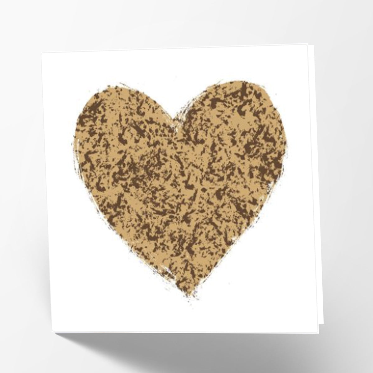 Gold Love Heart Greetings Card