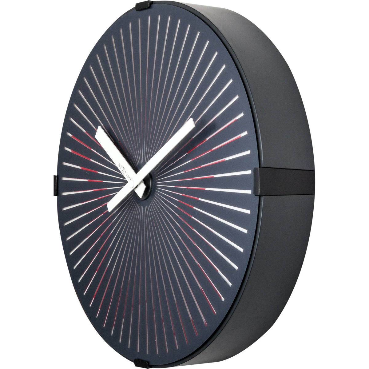 NeXtime - Wall clock- Ø 30 cm – Plastic – Motion clock-  Red – &#39;Motion Star – Red&#39;