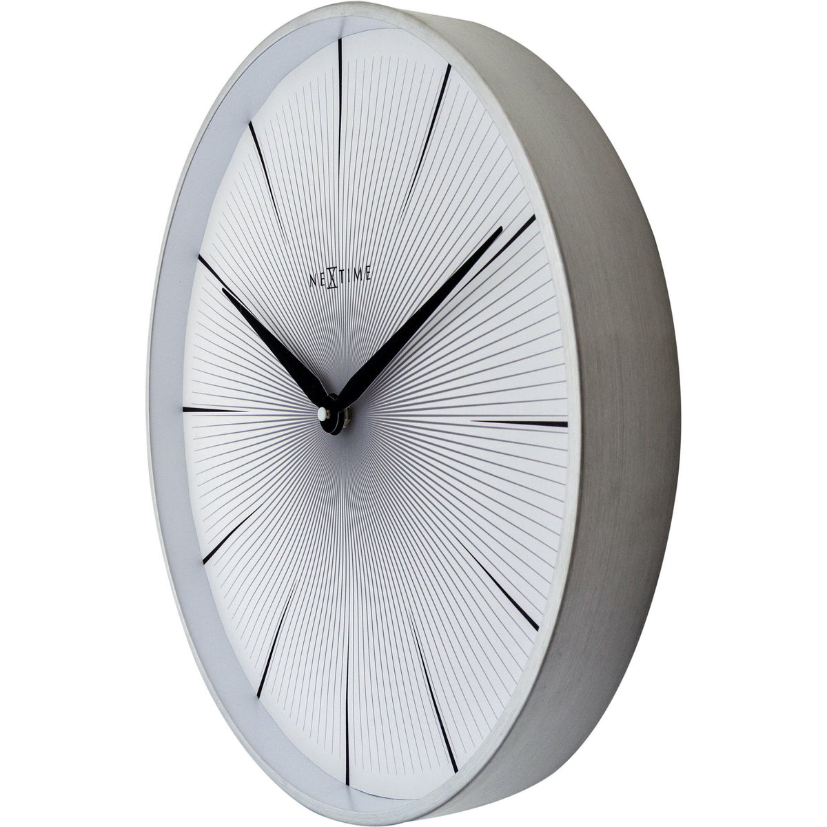 NeXtime - Wall clock - Ø 40 cm - Metal - White - &#39;2 Seconds&#39;