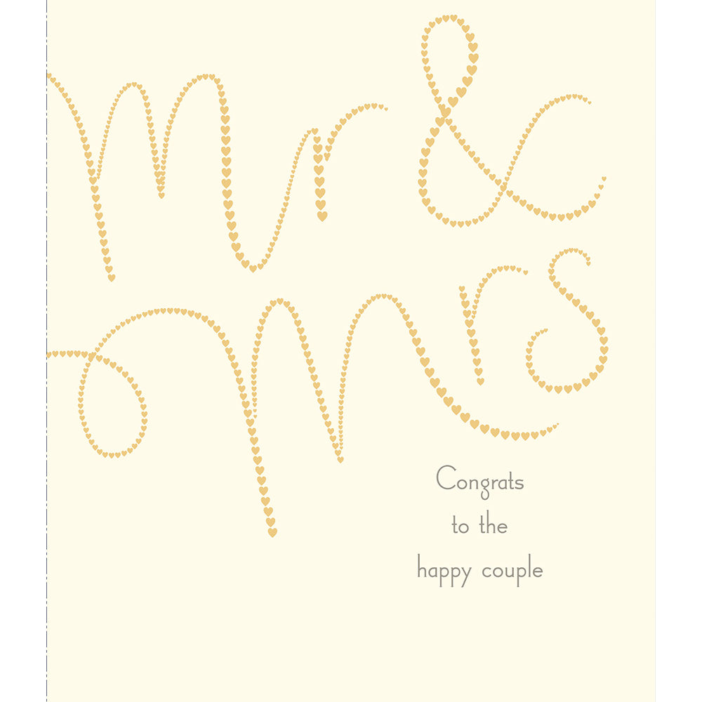 Mr &amp; Mrs Congrats Greetings Card