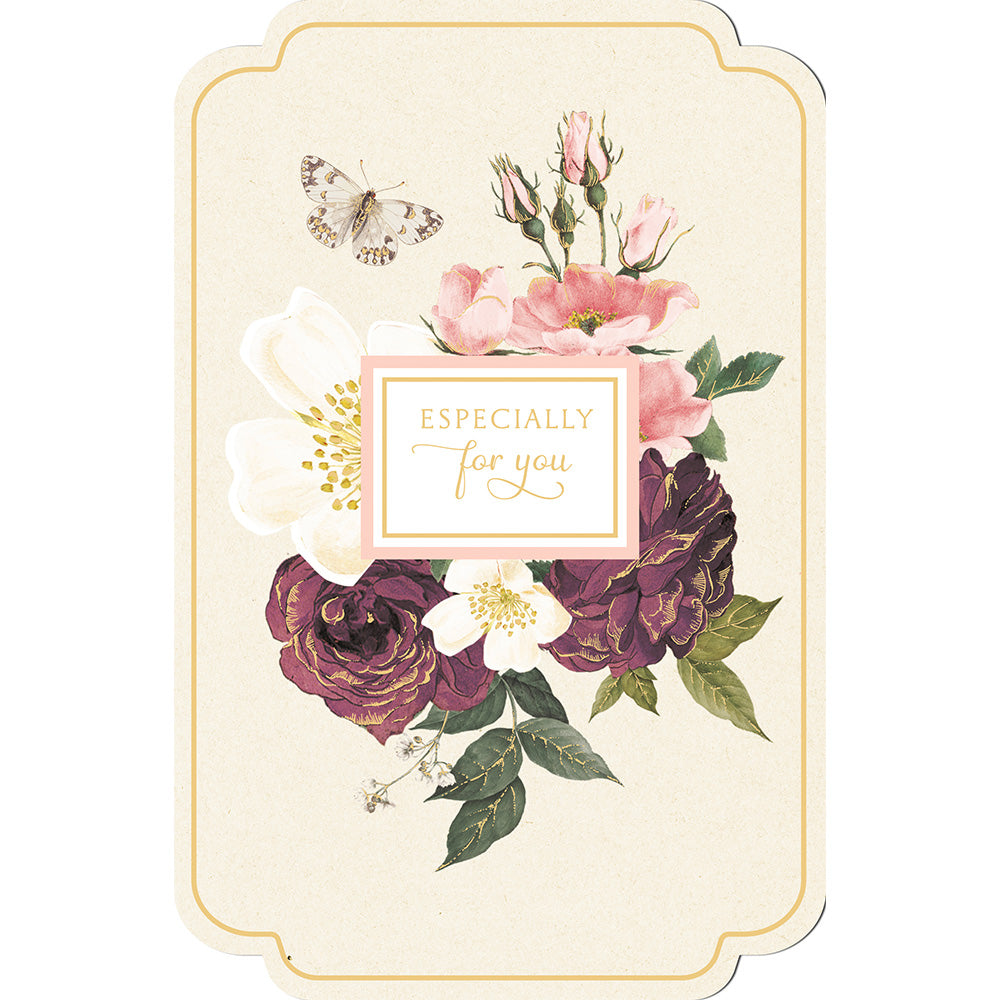 Especially For You Floral Birthday Greetings Card