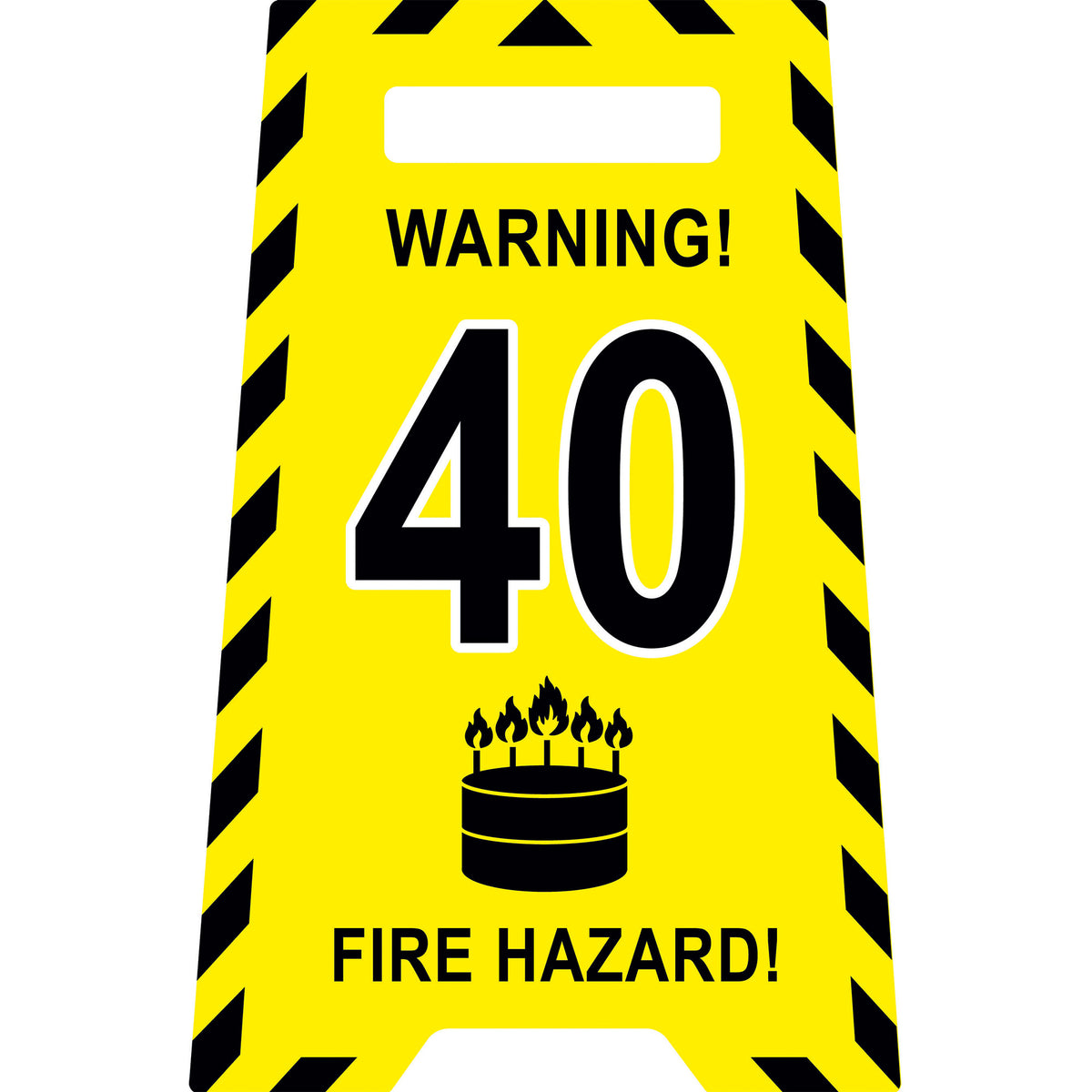 Warning 40 Birthday Greetings Card