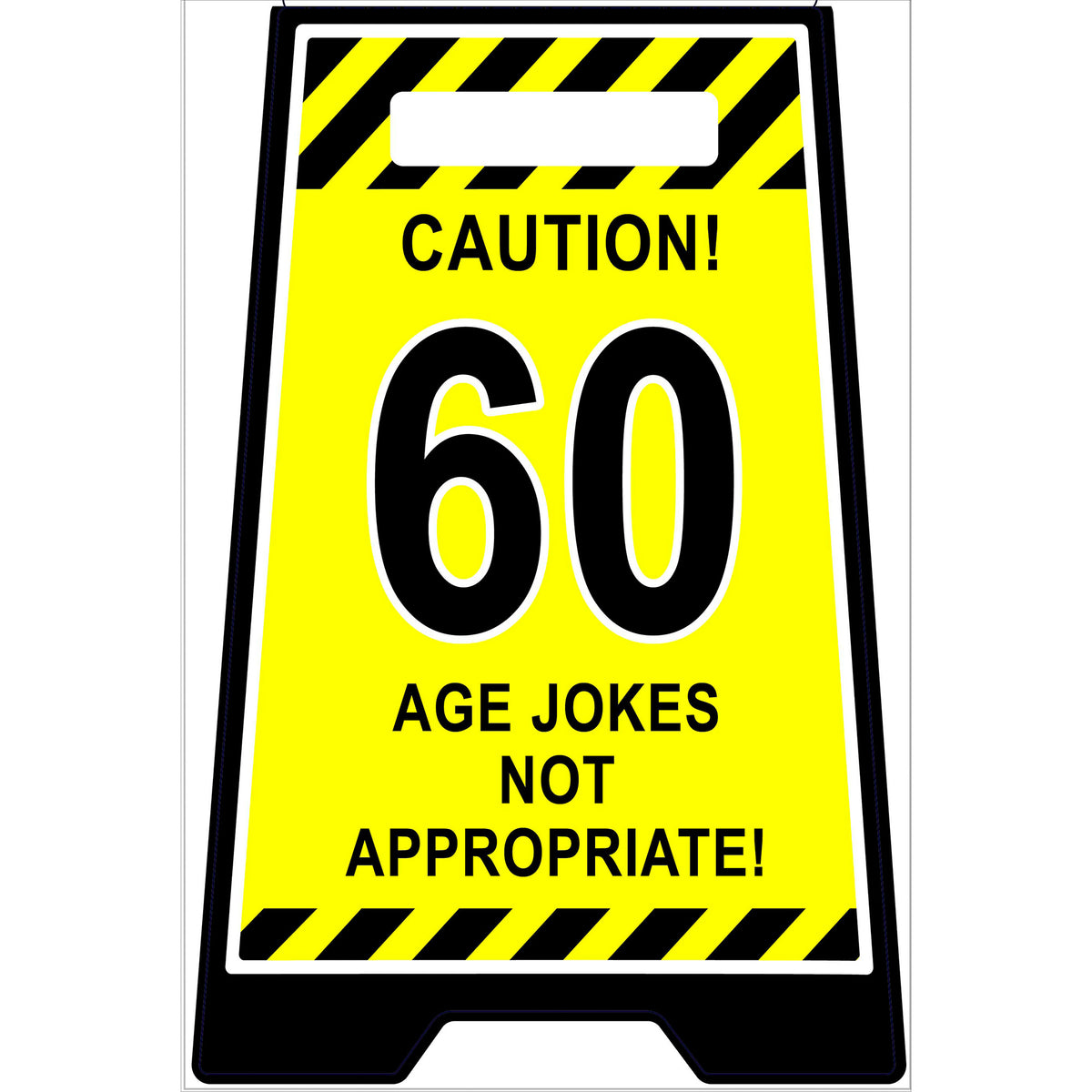 Caution 60 Birthday Greetings Card