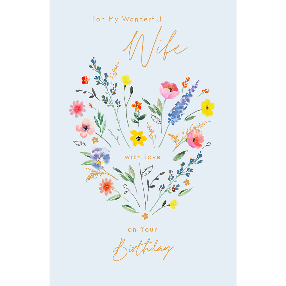 Wonderful Wife Birthday Greetings Card
