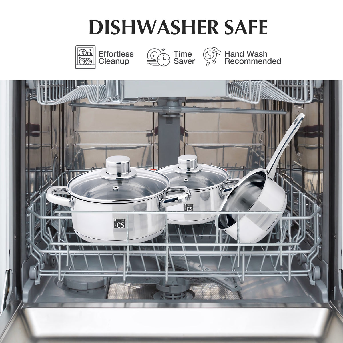 Belm Stainless Steel Cookware, Utensil & Accessories Set - 16 Piece