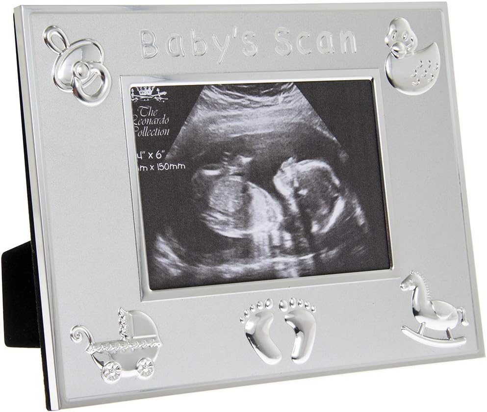 Leonardo Collection Silver Baby Photo Frames 5" x 3.5" (Silver)