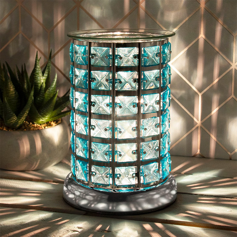 Desire Aroma Touch Lamp in Silver &amp; Teal