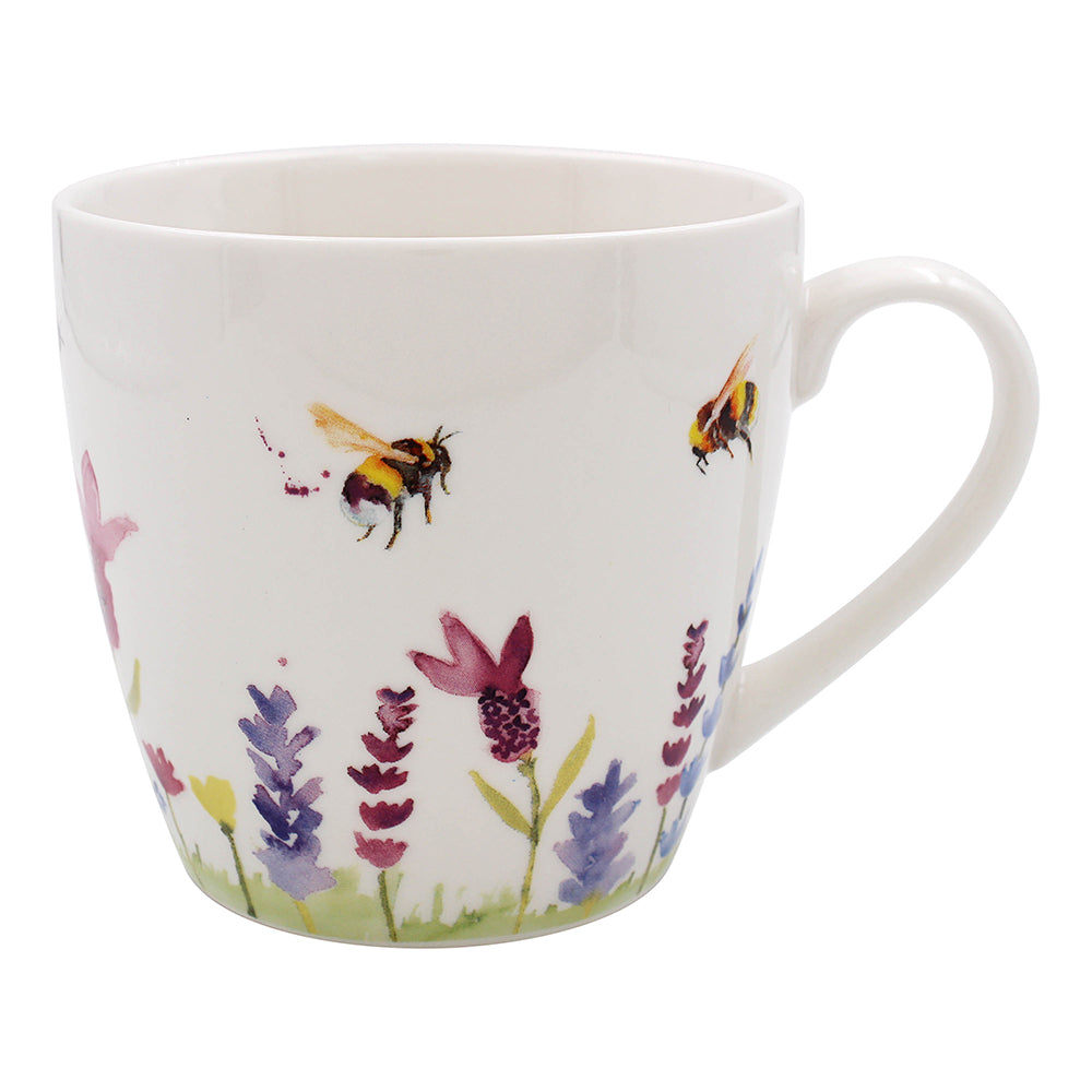 Lavender & Bees Fine China Breakfast Mug