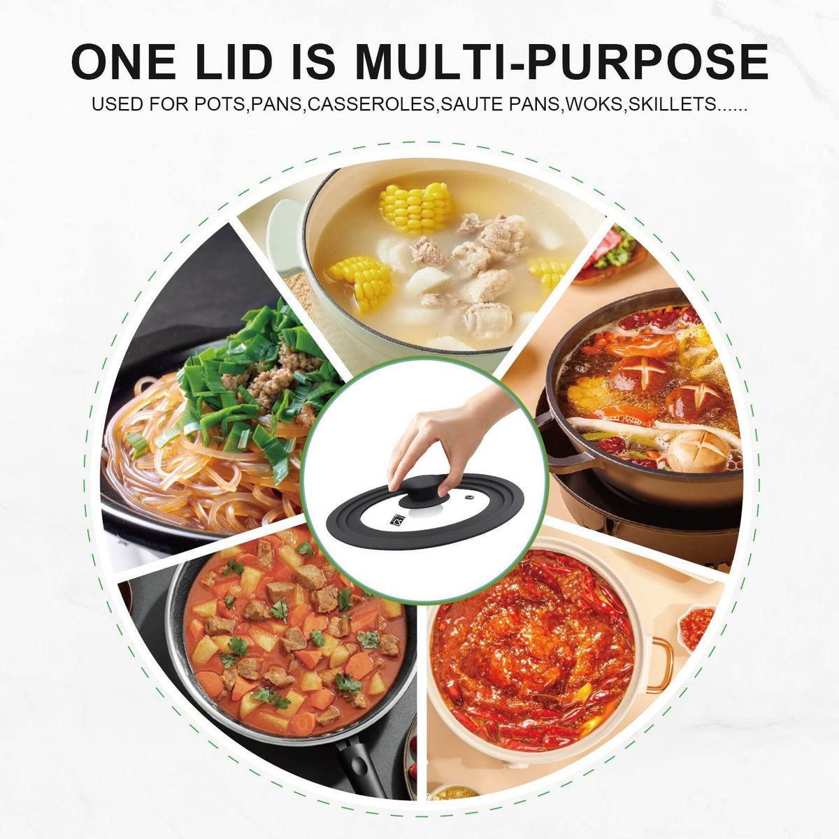 Sola Universal Glass Lid for Saucepan - 28/30/32cm