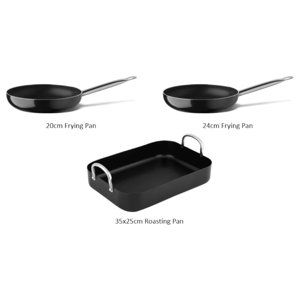 Solaris Pro Roast, Small Frying Pan and Utensil Accessory Set - 15 Pieces