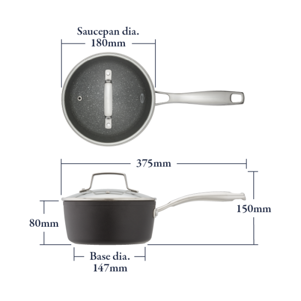 Stellar Rocktanium 18cm Non-Stick Saucepan