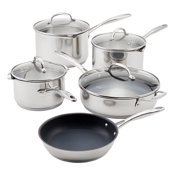 Stellar Profile 5 Piece Draining Saucepan Set