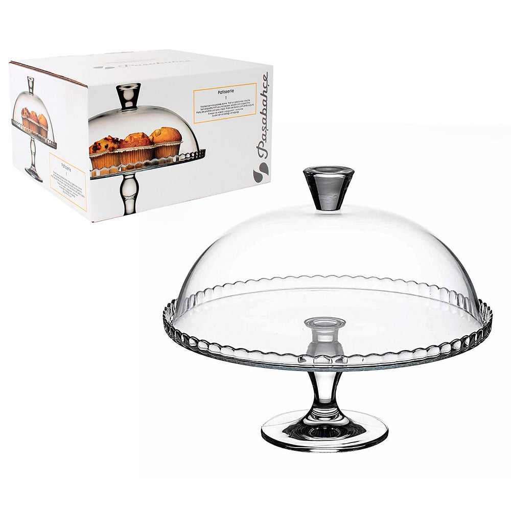 Glass Cake Stand And Lid - 32cm
