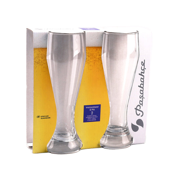 Set Of 2 Tall Beer Glasses