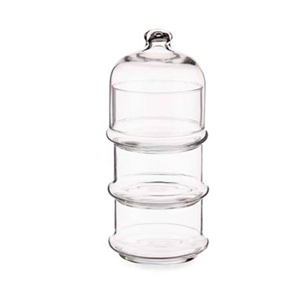 Stackable Glass Storage Bowls With Domed Lid