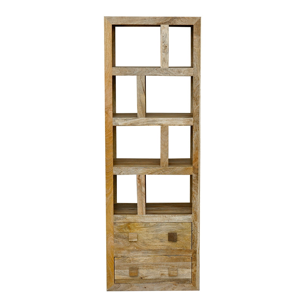 Yoga Light Mango Wood Tall Bookcase