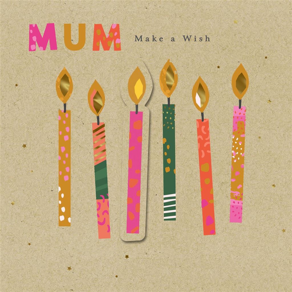 Mum Make a Wish Birthday Greetings Card