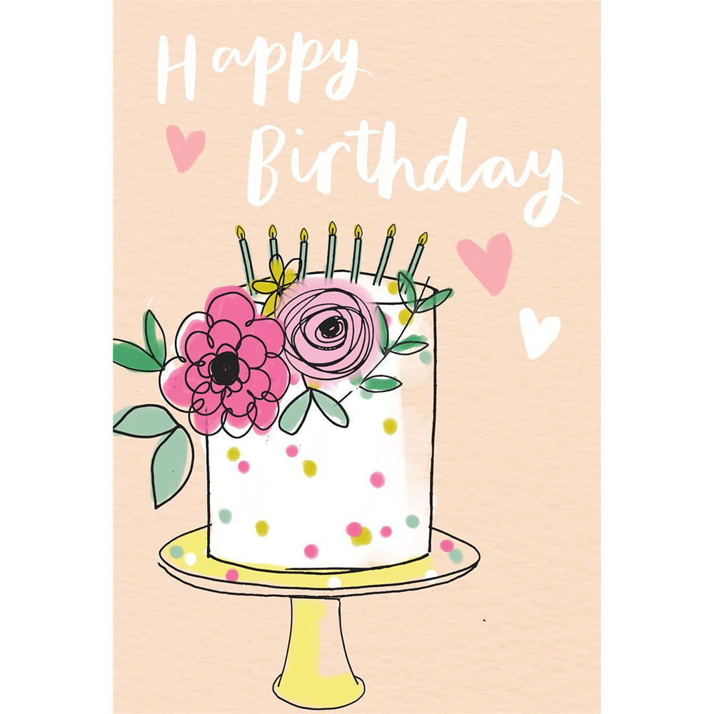 Happy Birthday Cake Greetings Card