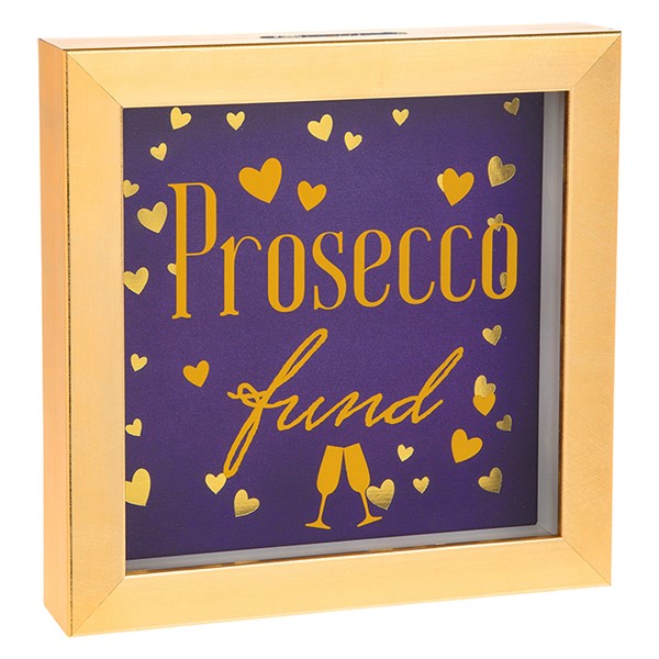 Prosecco Fund Wooden Money Box