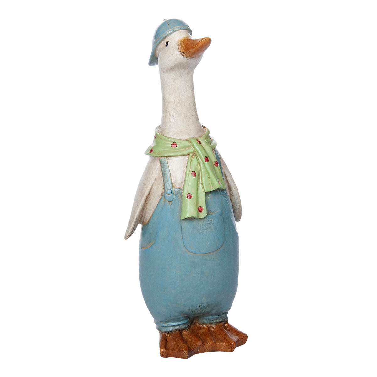 Country Boy Duck Ornament in Dungarees