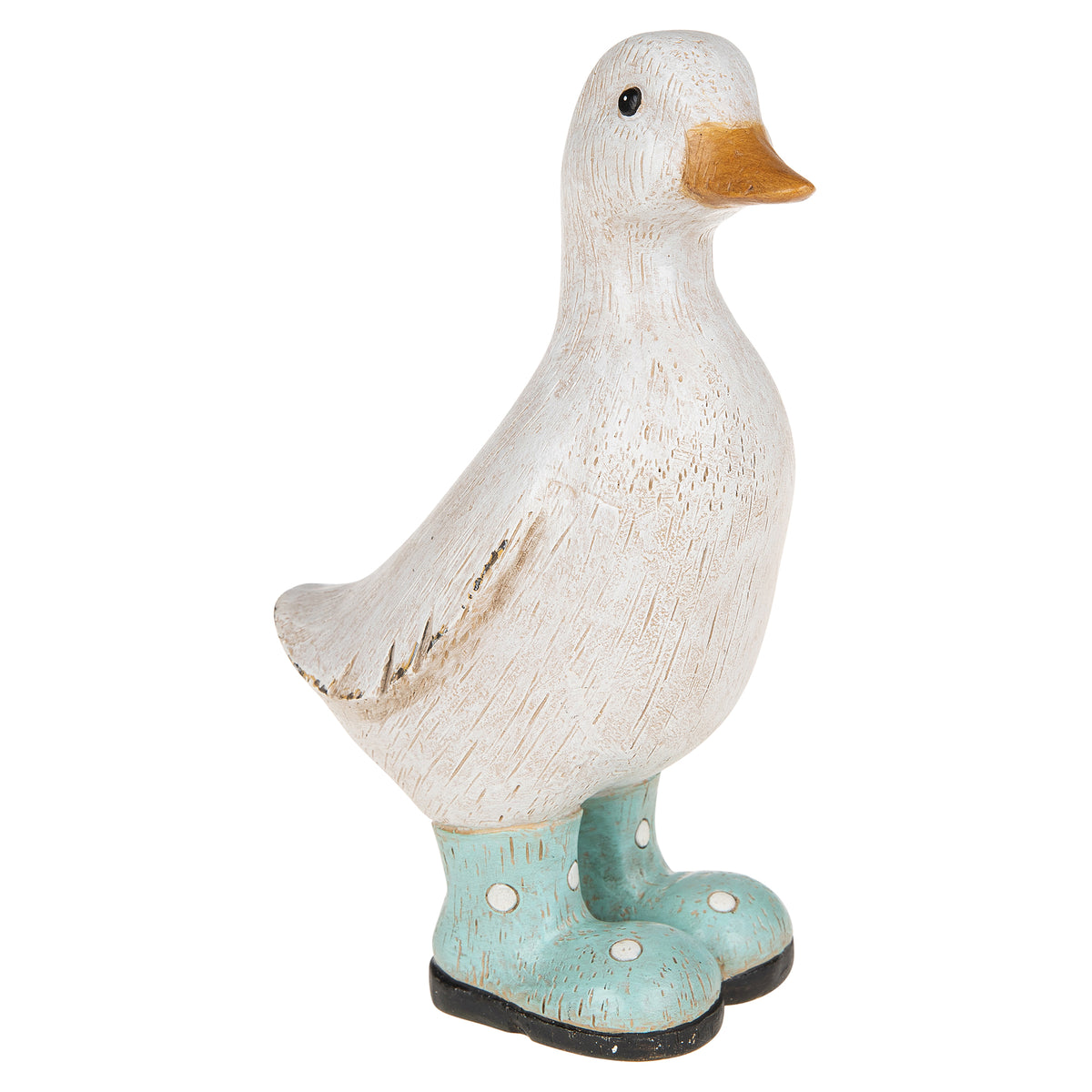 Baby Duck Ornament with Aqua Polka Dot Wellies