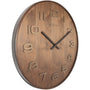 'Wood Wood Big' Large 53cm Brown Wood Wall Clock