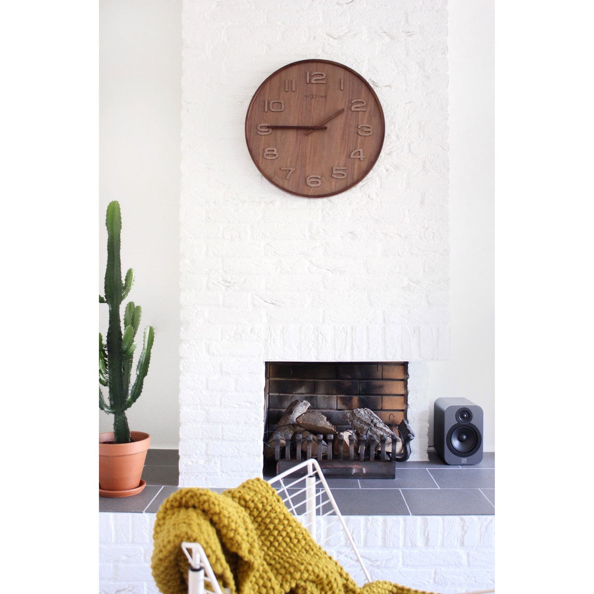 NeXtime - Wall clock – 53 x 3 cm - Wood - Brown - &#39;Wood Wood Big&#39;