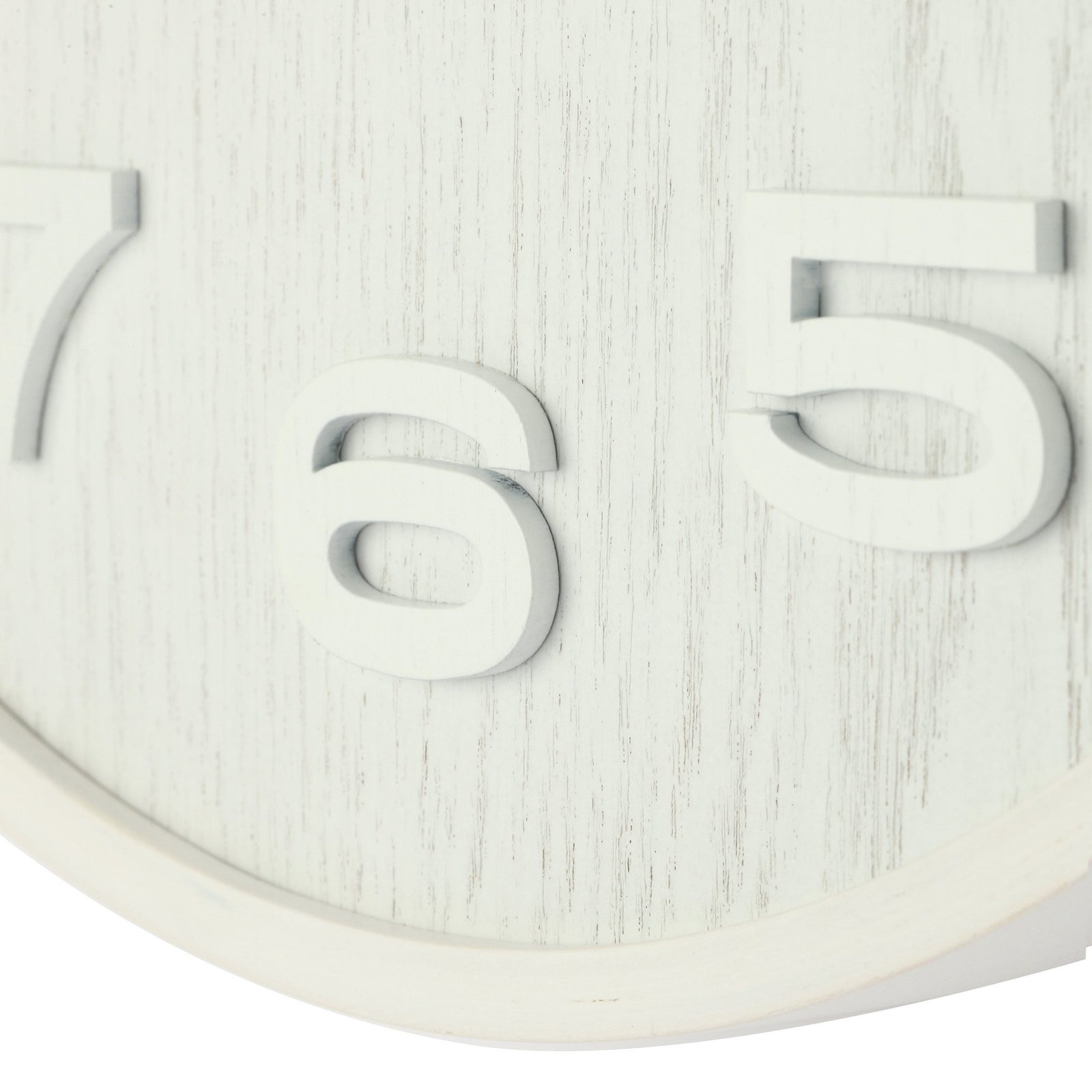 NeXtime - Wall clock – 52.8 x 3 cm - Wood - White - 'Wood Wood Big'