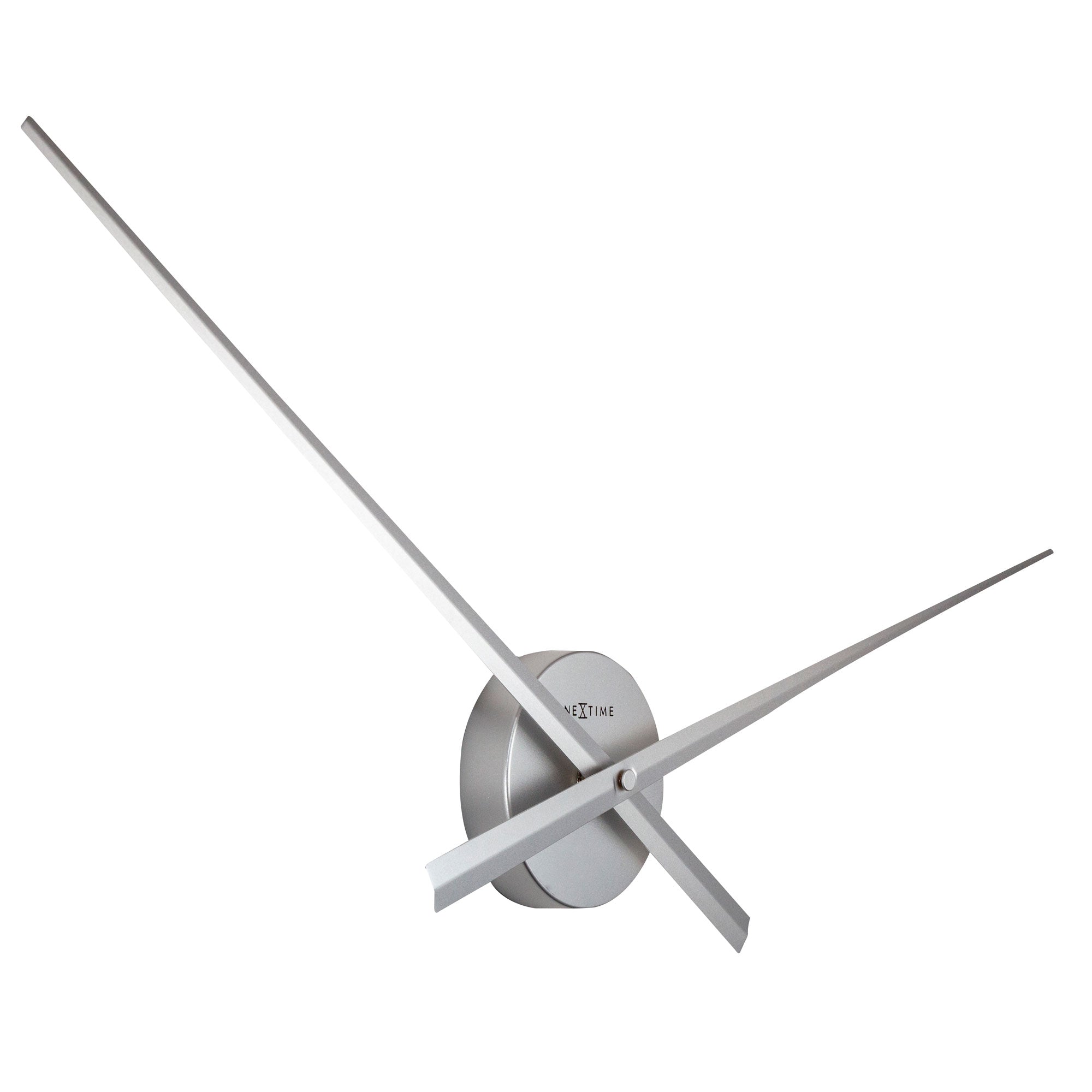 NeXtime - Wall clock – Ø 70 cm -  Aluminum - Silver- 'Hands'