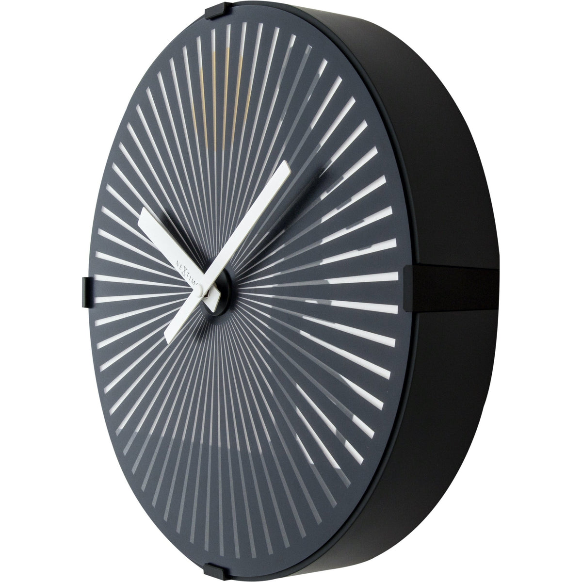 NeXtime - Wall clock- Ø 30 cm – Plastic – Motion clock-  Black – &#39;Walking Man&#39;
