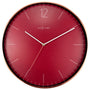 Large 40cm Red Metal and Glass Wall Clock 