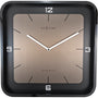 NeXtime 40cm Square Wall Clock - Black Wood