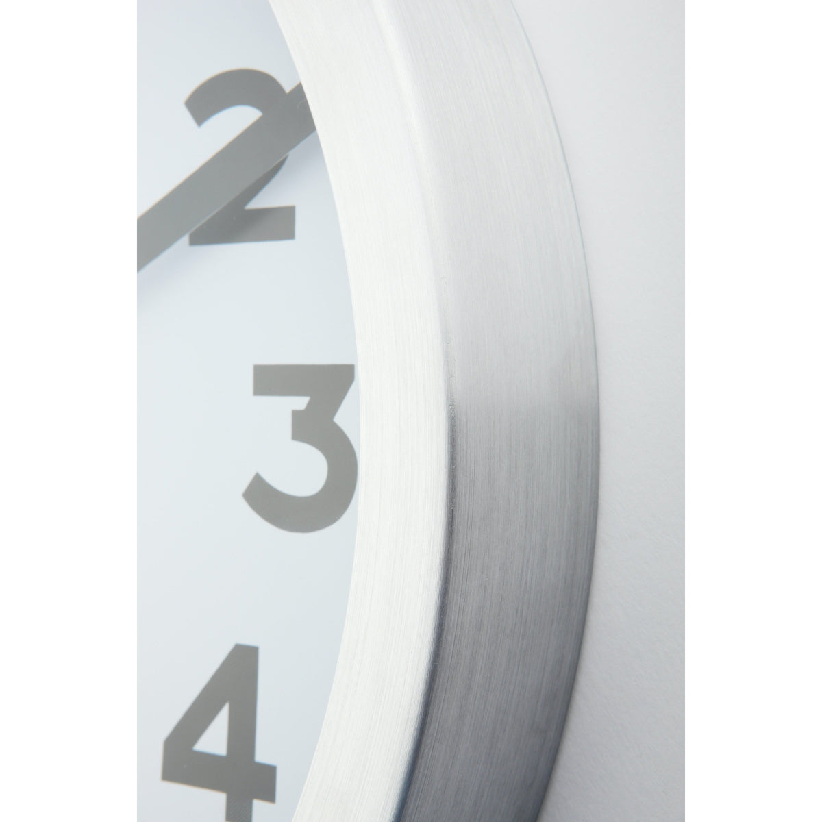 NeXtime - Wall clock/ Table clock - Ø 19 cm – Aluminum - Brushed - &#39;Station Numbers&#39;