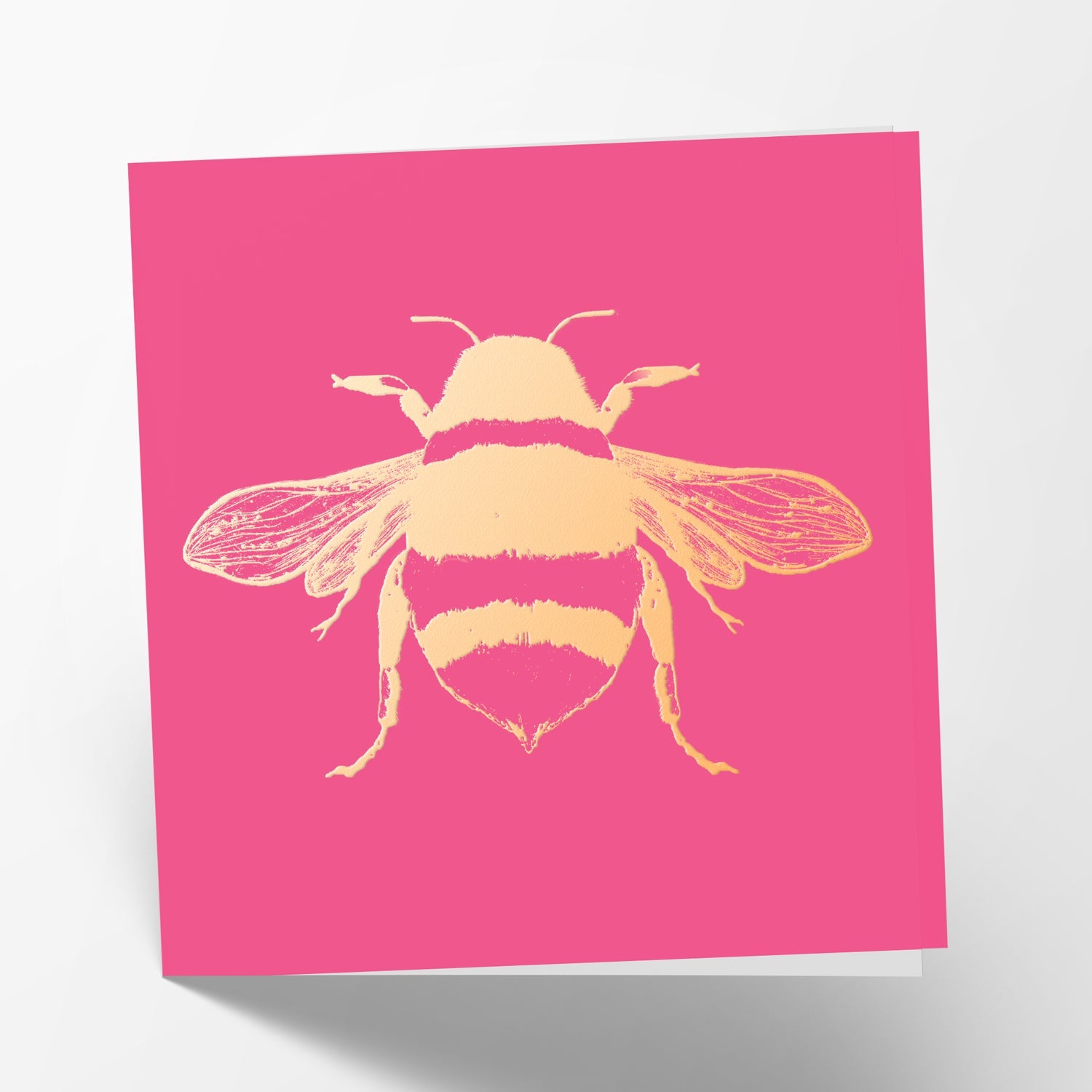 Pink Bee Card with Foil
