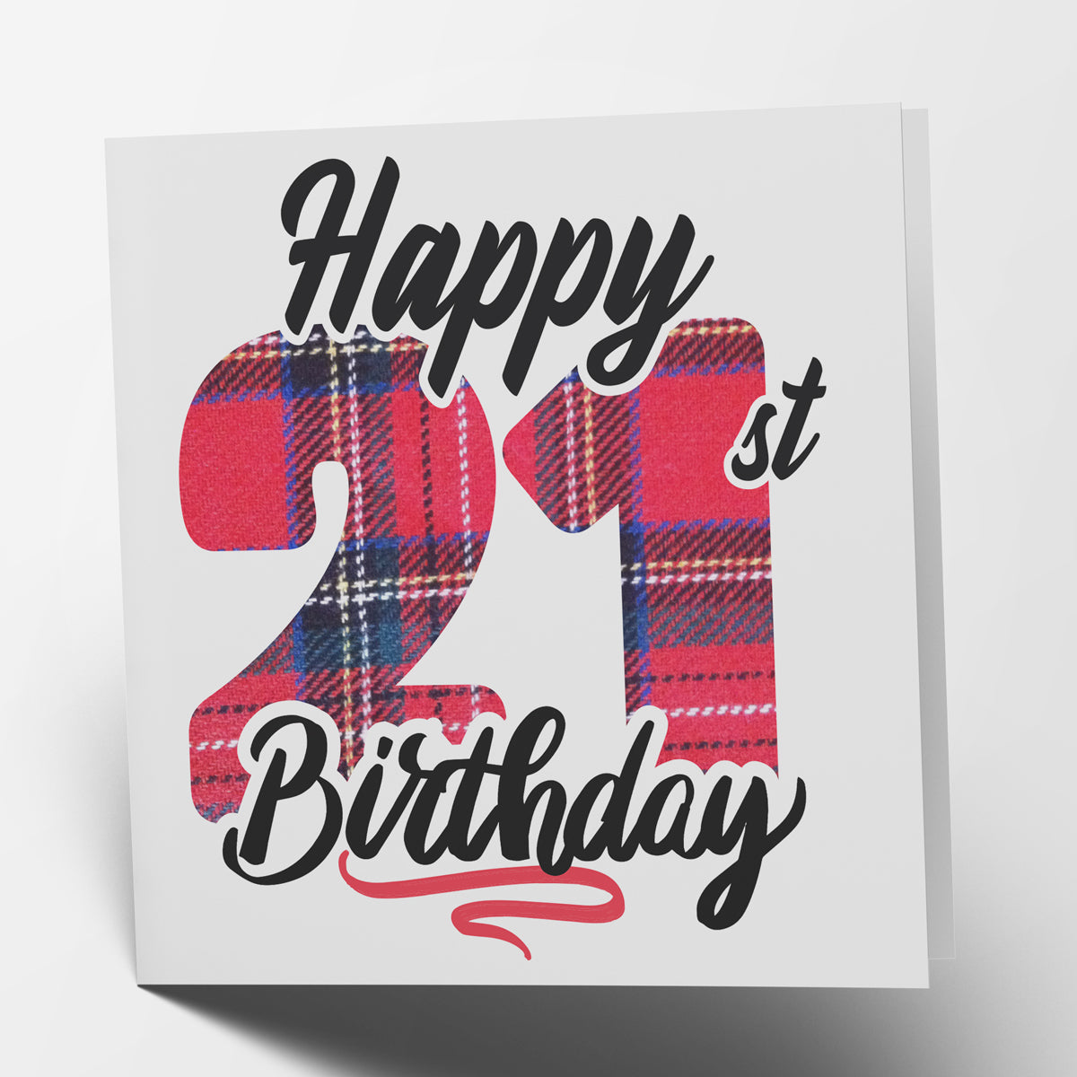 Happy 21st Birthday - Tartan Card