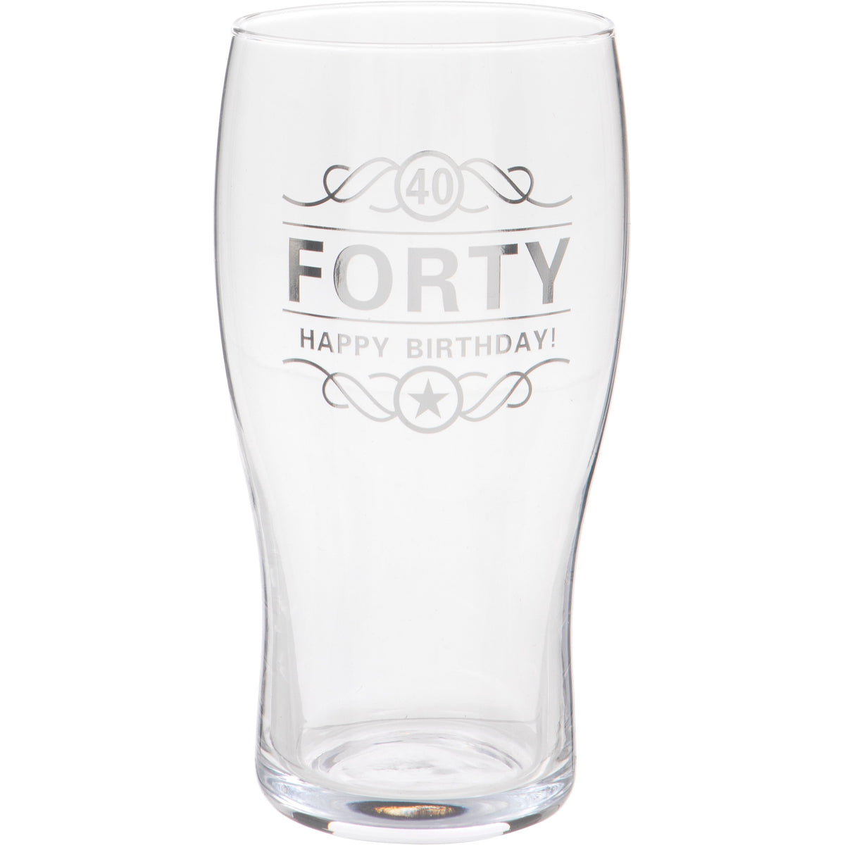 40th Birthday Beer Glass