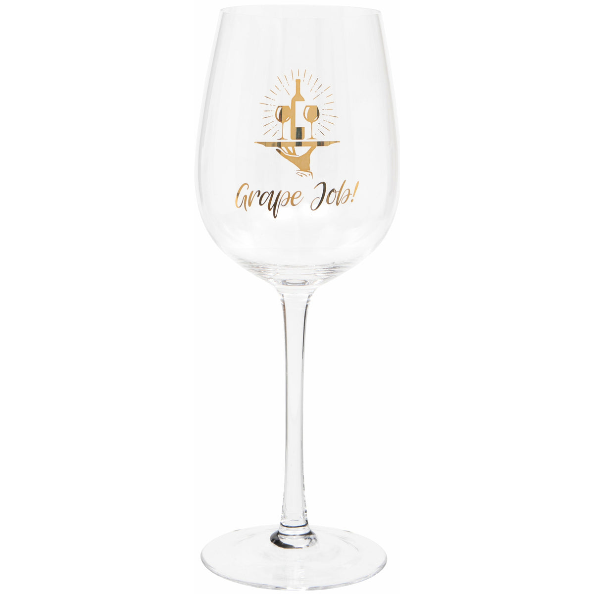 &#39;Grape Job&#39; Wine Glass