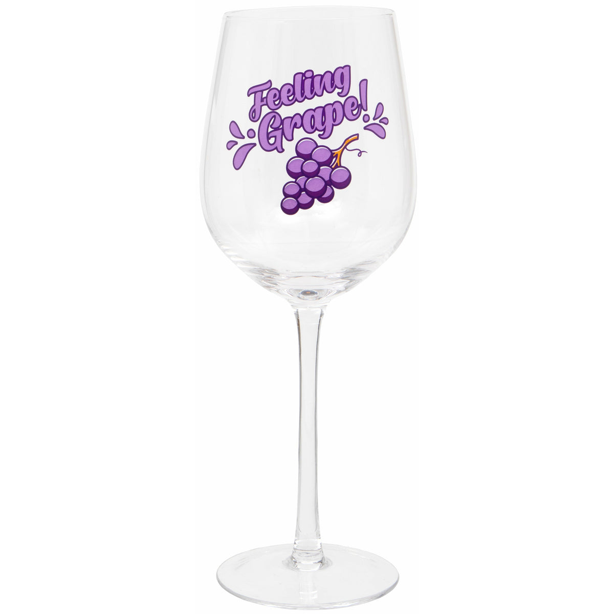 &#39;Feeling Grape&#39; Wine Glass