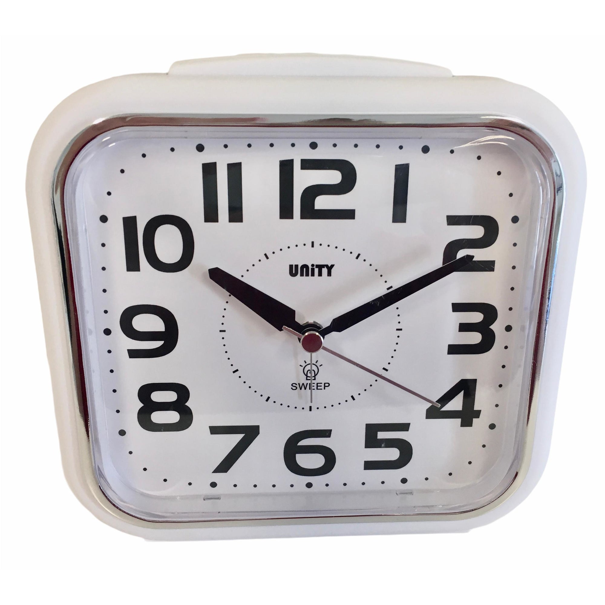 Large Bold Alarm Clock in White