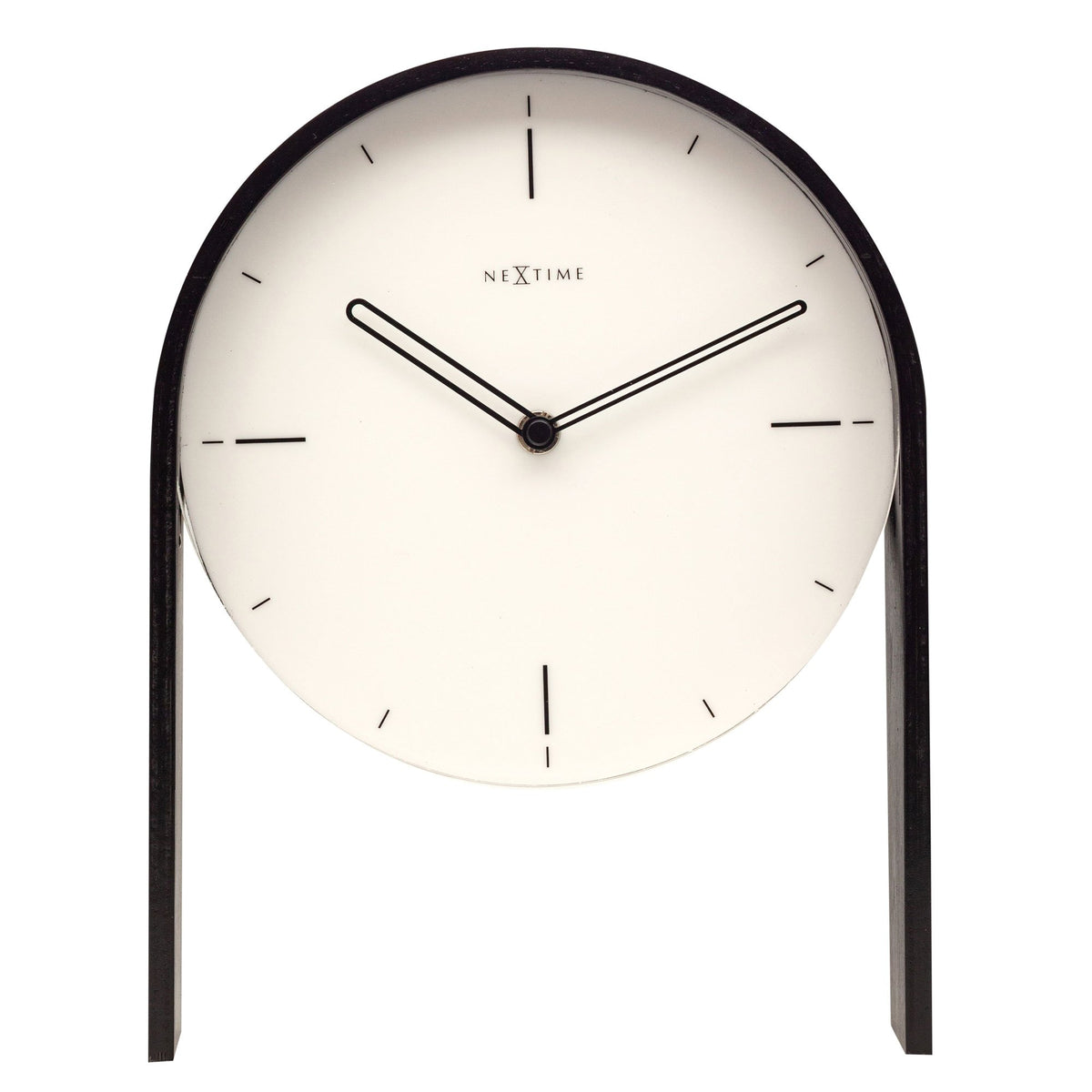 NeXtime- Table clock - 27 x 21 x 6.5 cm - Wood - White - &#39;Noa Table&#39;