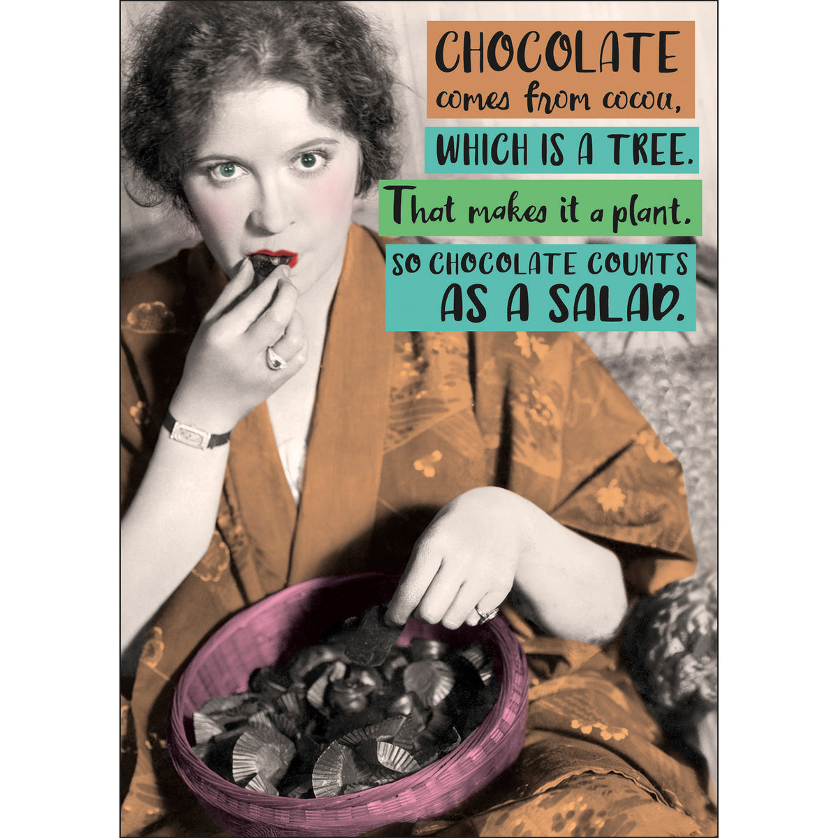 Chocolate Humour Birthday Greetings Card