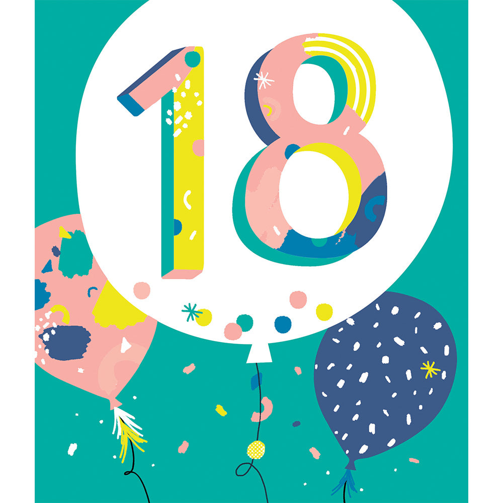 18 Neon Birthday Greetings Card