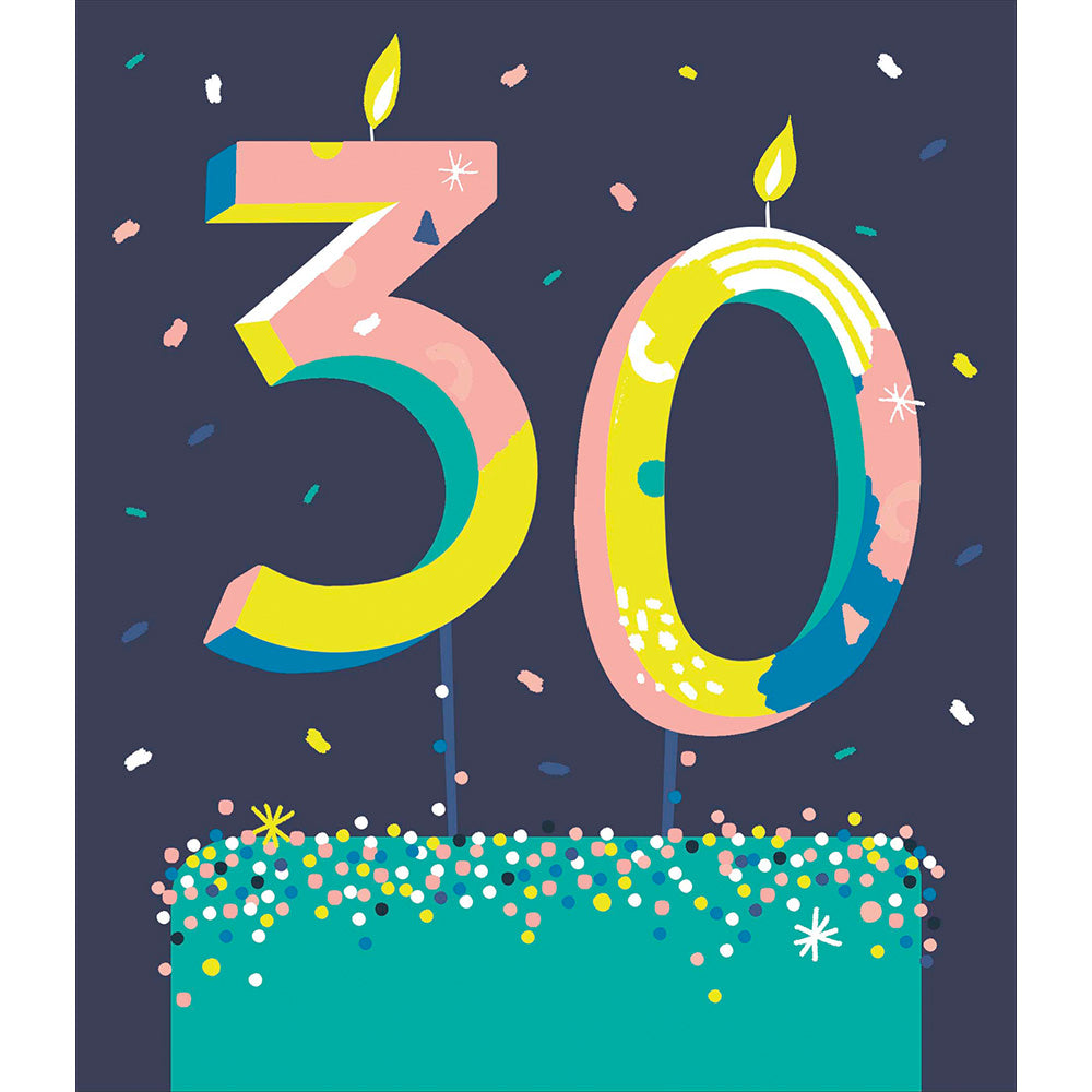30 Neon Birthday Greetings Card