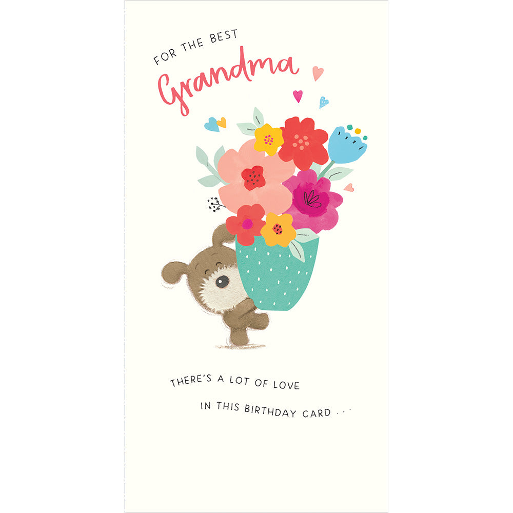 For The Best Grandma Birthday Greetings Card