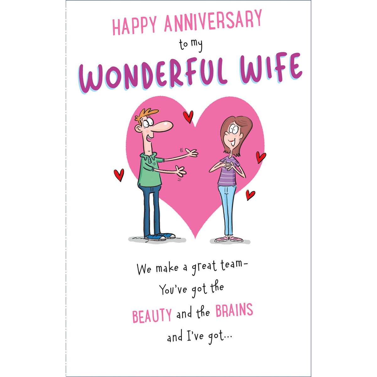 Happy Anniversary Wonderful Wife Greetings Card