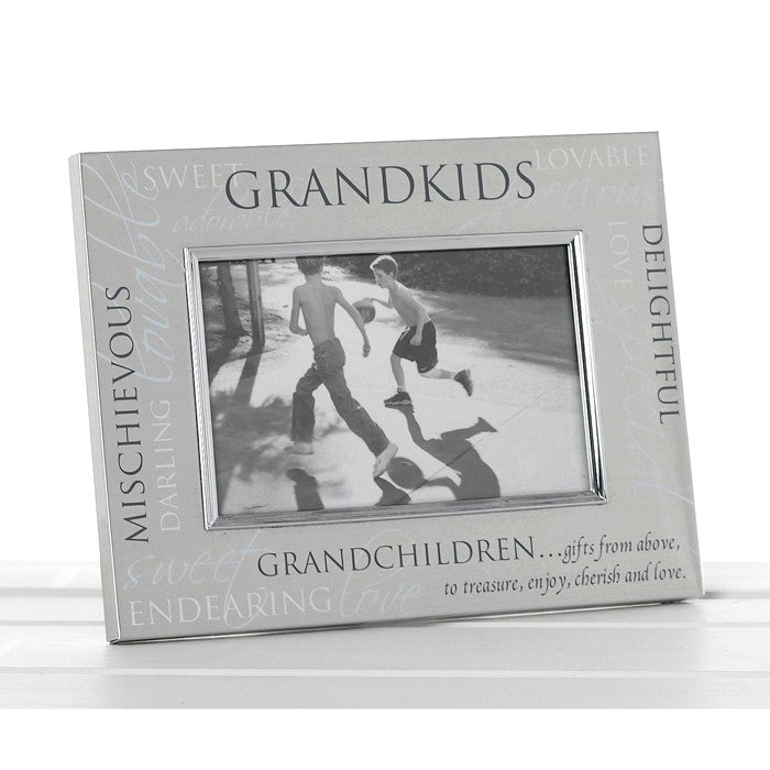 Satin Silver Grandkids Photo Frame 6 x 4-inch