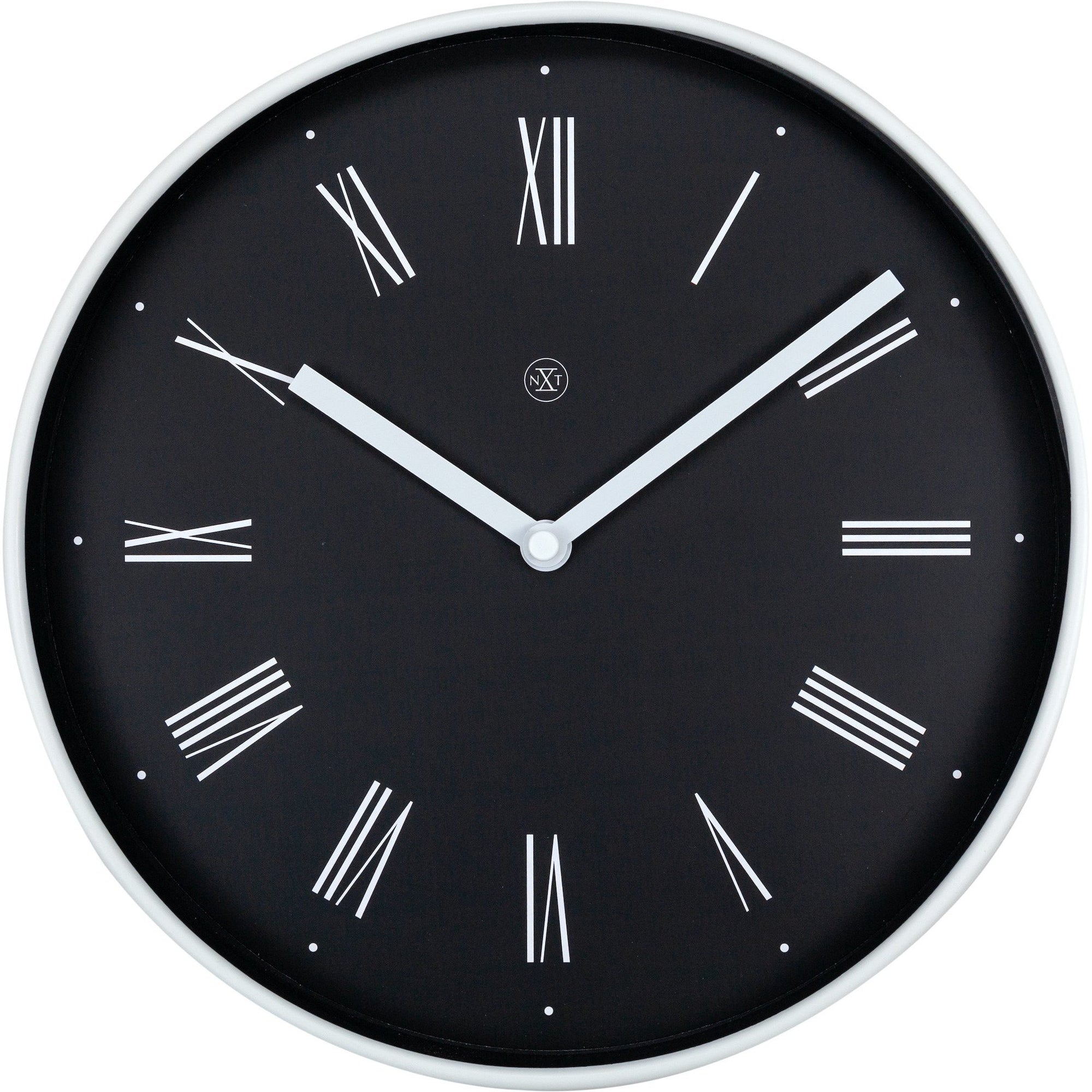 nXt - Wall clock - Ø 25 cm - Plastic - Black - 'Irving'