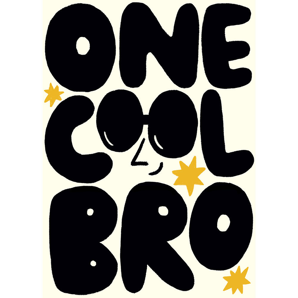 One Cool Bro Birthday Greetings Card