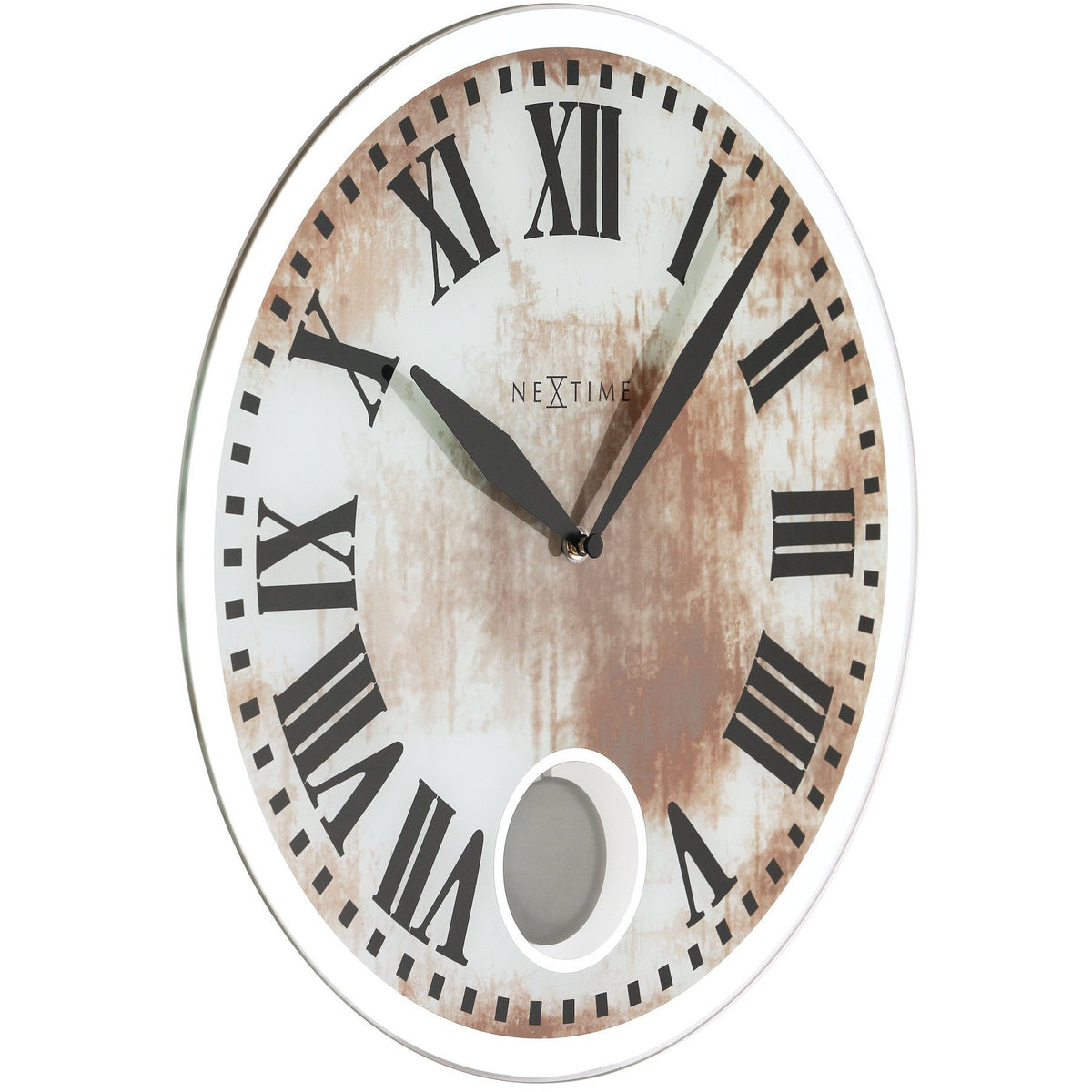 NeXtime - Wall clock – 43 x 4.2 cm - Glass - White - &#39;Romana&#39;
