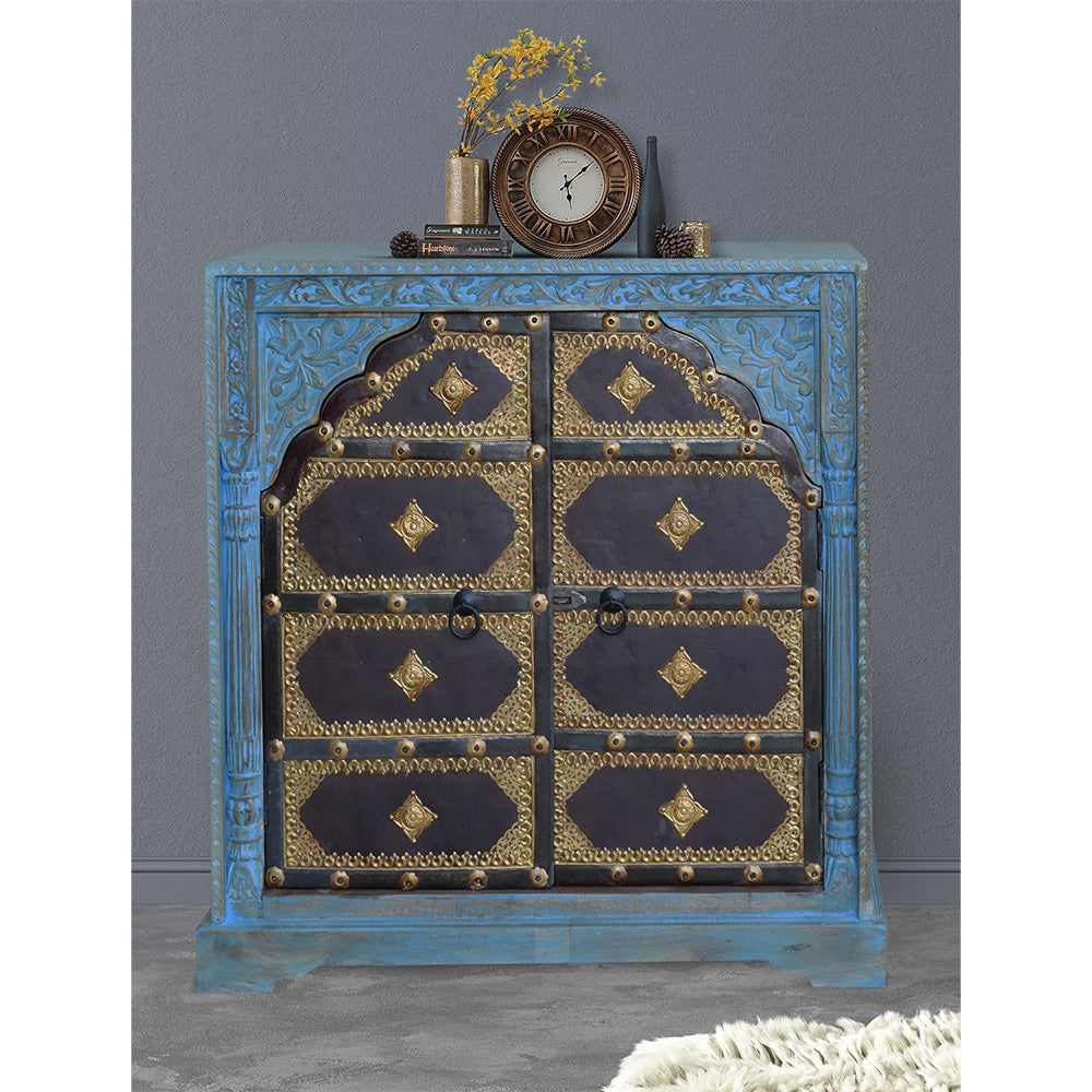 Accent Mango Wood Vintage Style Sideboard